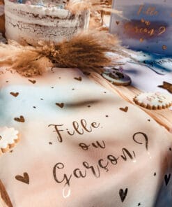 Chemin de table Gender Reveal fille ou garcon 79291