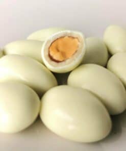 Dragées amande enrobée chocolat blanc aromatisé vanille
