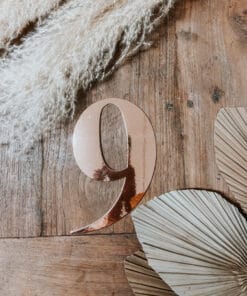 STICKER CHIFFRE 9 ROSE GOLD 91530