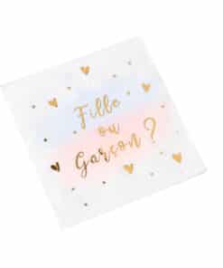 Serviette fille ou garcon Gender Reveal 79142