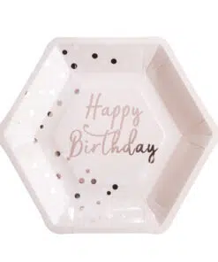 assiette rose gold anniversaire