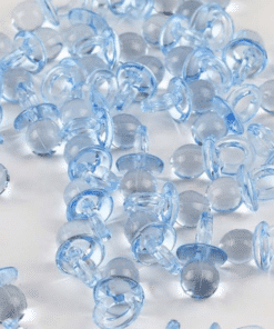 tetine bleu deco baptme pendentif