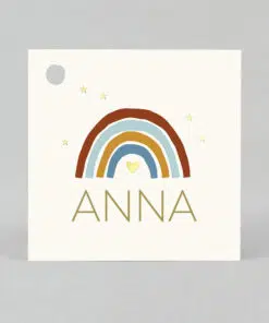 Étiquette à dragées - Carré - Nude Arc en Ciel