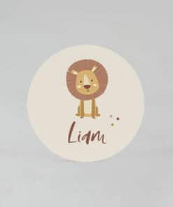 Étiquette autocollante Blanc Lion