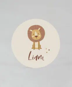 Étiquette autocollante Blanc Lion