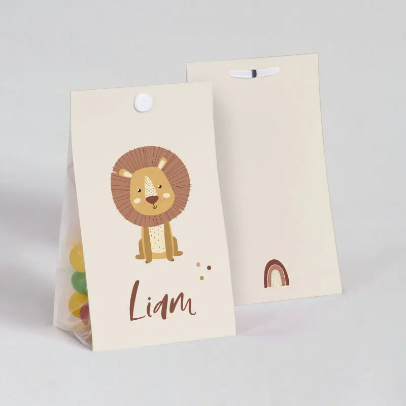 Boite à dragées Blanc Lion