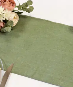 Chemin de table vert eucalyptus