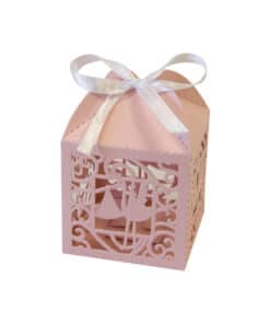 Contenant à dragée Cigogne Rose