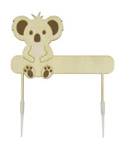 Décor de gâteau Koala Bois