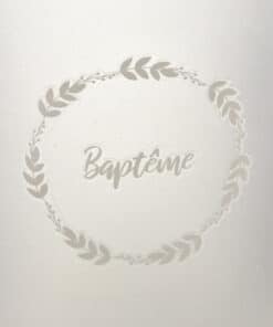 Alternative view of Etiquette autocollante "Baptême" - Blanc - Lot de 12