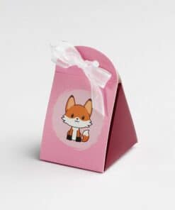 Contenant à dragée Iris Renard Rose - S1957.24