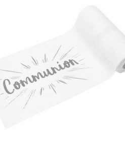 chemin de table communion argent