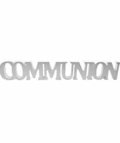 deco table communion en bois argenté