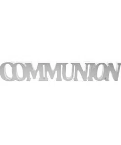 deco table communion en bois argenté