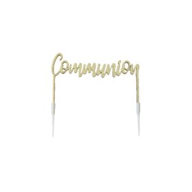 decor gateau communion bois