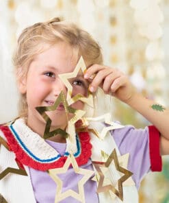 guirlande avec etoile or dorée