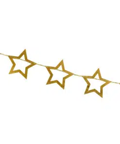 guirlande avec etoile or dorée
