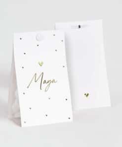 Contenant à dragées Petits coeur Or personnalisé