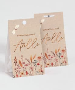 Contenant à dragées Kraft Fleurs