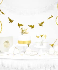 deco communion blanc et or