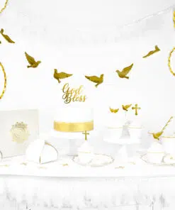 deco communion blanc et or