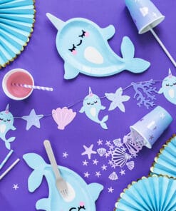 rosace deco mural bleu ciel