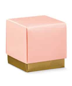 Boite à dragées ose et or GM