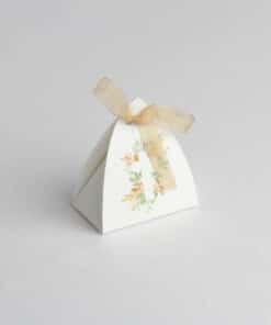 boite communion feuillage avec croix ballotin