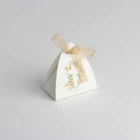 boite communion feuillage avec croix ballotin