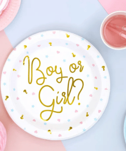 assiette gender reveal boy or girl fille ou garcon