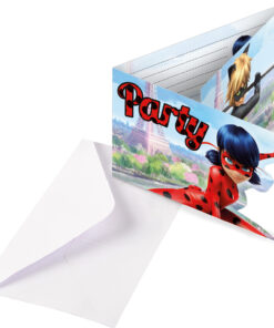 Carte invitation anniversaire Miraculous Ladybug