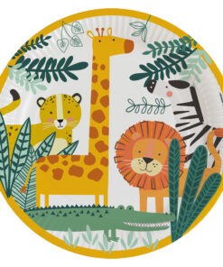 Anniversaire jungle fille ou garcon assiette