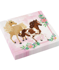 Serviette anniversaire cheval