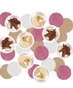 Confettis anniversaire cheval