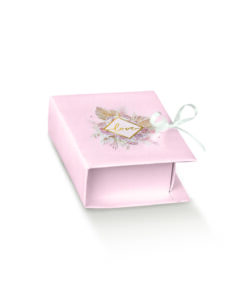 Boite a dragées rose poudré rectangle