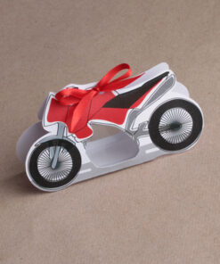 Boite à dragées moto rouge