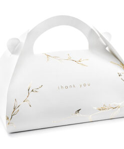 boite a gateaux blanc et or