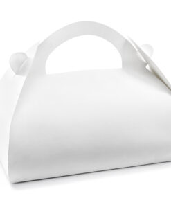 Boite à gâteaux avec anse blanche