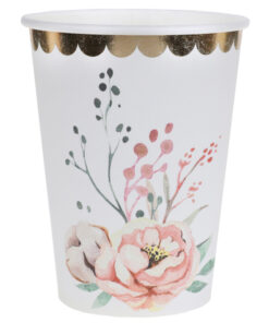 Gobelet fleuri liseré Or