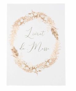 Livret de messe pampas et fleur de coton