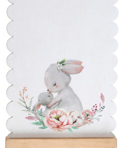 marque table lapin et fleur
