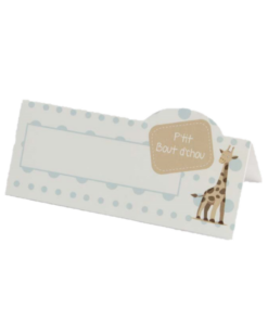marque place girafe pois bleu