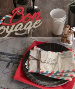 decoration voyage serviette theme voyage