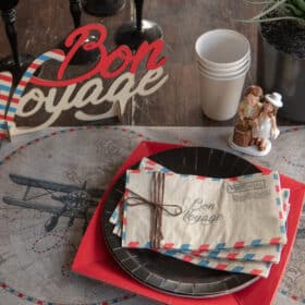 decoration voyage serviette theme voyage