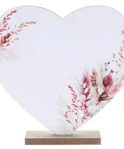 deco de table bohème coeur en bois centre de table