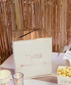 Urne joyeux anniversaire Rose Gold tirelire