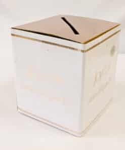 Urne joyeux anniversaire blanc et or