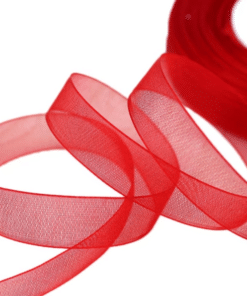 Ruban organza rouge 15 mm