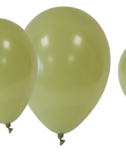 ballons 3 tailles vert olive lot de 24