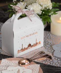 Boite à gateaux eid moubarak rose gold